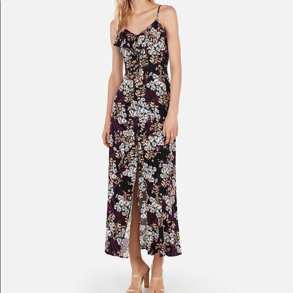 Express Mixed Floral Maxi Dress NWT